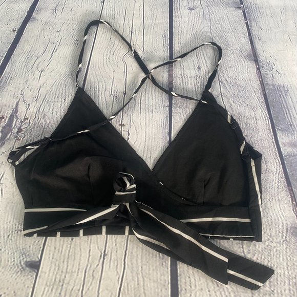 Shein Stripe Open Back Crop Cami Top And  Shorts Set - Picture 7 of 8